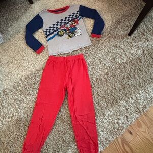 Kids Motorcycle Pajama Set - Blue and Red
